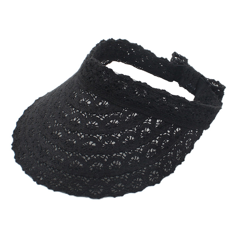 Ženski prazan cilindar, jednobojna, slatka, čipkasta, izdubljena kapa za zaštitu od sunca s velikim obodom, kapa za sportove na otvorenom