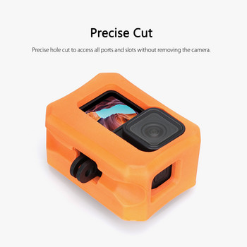 Vamson Orange Floaty Case за GoPro Hero 11 10 9 Черен 8 Аксесоари за камерата Плаващ защитен капак за гмуркане за Go Pro 10 9 8