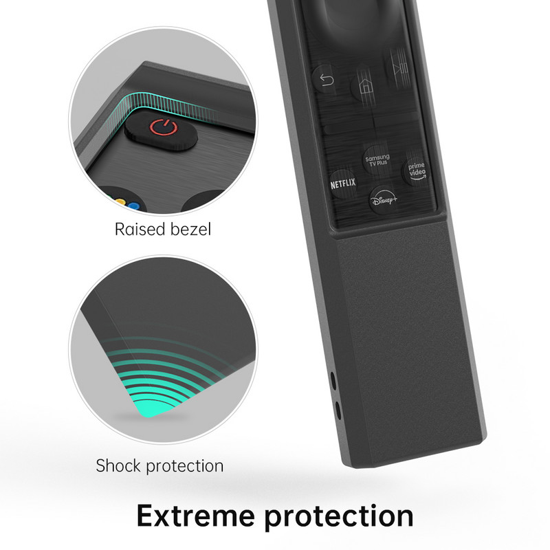 Silikonska futrola za Samsung Smart TV BN59-01385B 01386D 01386C Daljinski upravljač solarnih ćelija, otporan na prašinu, poklopac za BN59-01390A 01385A TM2280E