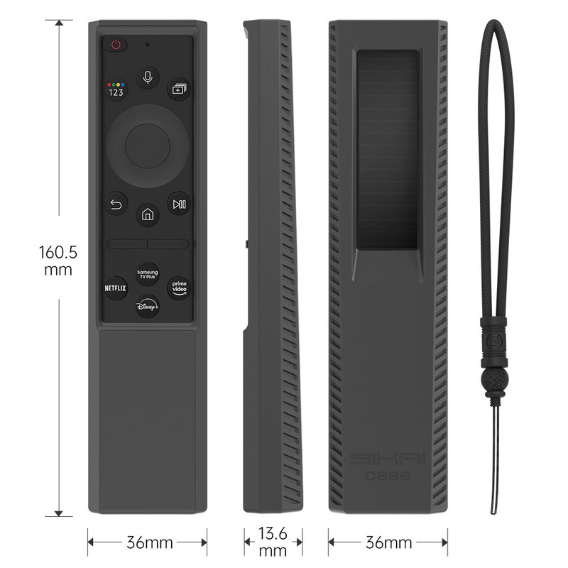 Silikonska futrola za Samsung Smart TV BN59-01385B 01386D 01386C Daljinski upravljač solarnih ćelija, otporan na prašinu, poklopac za BN59-01390A 01385A TM2280E