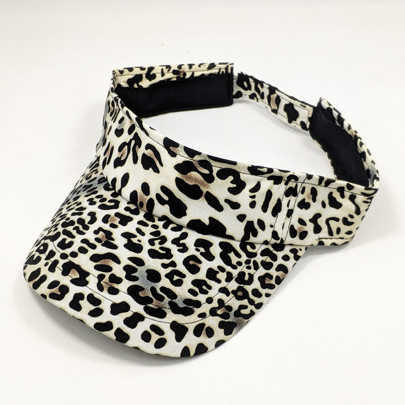 Șapcă de zi cu zi Fashion Summer Vizor Palarie Leopard Print Femei Vizor Cap Protecție solară pentru doamne