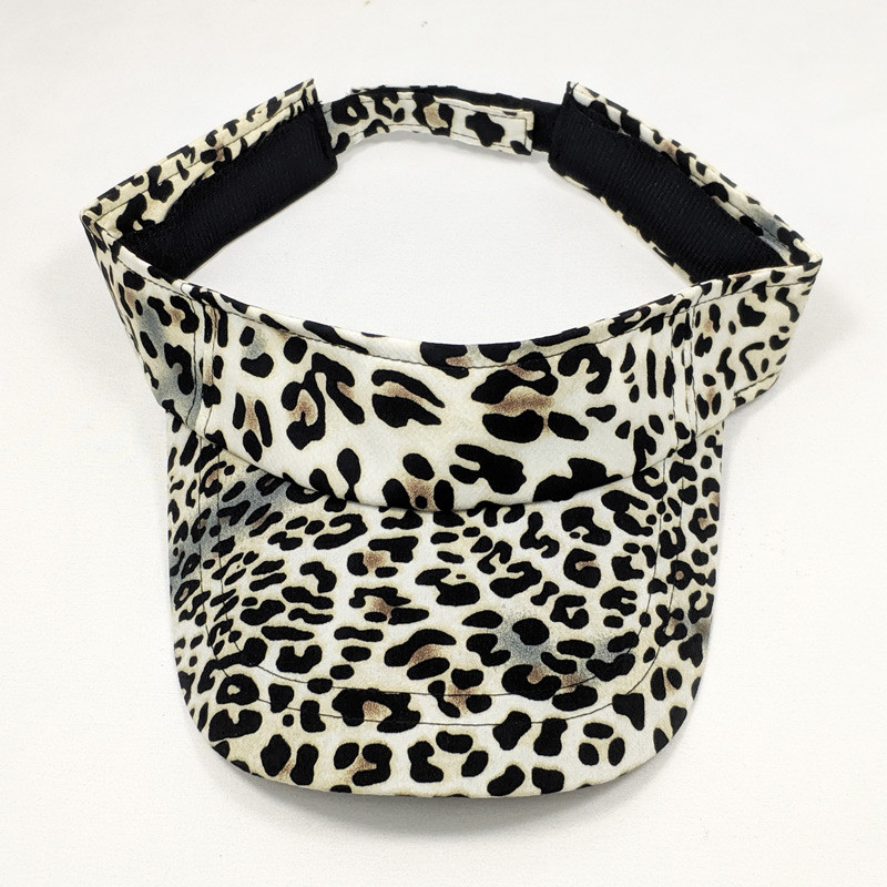 Șapcă de zi cu zi Fashion Summer Vizor Palarie Leopard Print Femei Vizor Cap Protecție solară pentru doamne