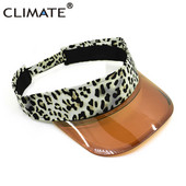 KLIMA Novi leopard vizir Lijepi vizir za sunce Ženski prozirni vizir Modna ljetna kapa Šešir od sunca Zračni vrh Kape za slobodno vrijeme Kasketa za plažu