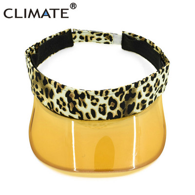 KLIMA Novi leopard vizir Lijepi vizir za sunce Ženski prozirni vizir Modna ljetna kapa Šešir od sunca Zračni vrh Kape za slobodno vrijeme Kasketa za plažu