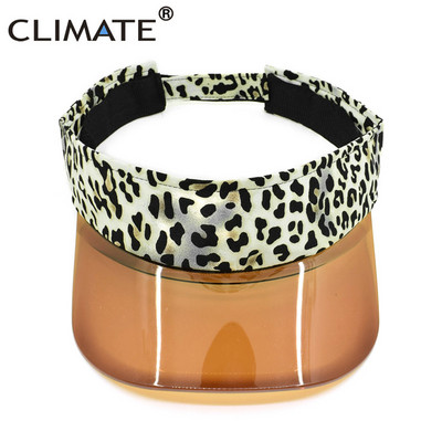 KLIMA Novi leopard vizir Lijepi vizir za sunce Ženski prozirni vizir Modna ljetna kapa Šešir od sunca Zračni vrh Kape za slobodno vrijeme Kasketa za plažu