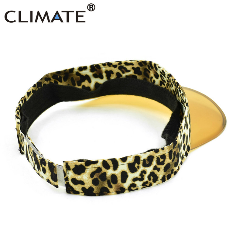 KLIMA Novi leopard vizir Lijepi vizir za sunce Ženski prozirni vizir Modna ljetna kapa Šešir od sunca Zračni vrh Kape za slobodno vrijeme Kasketa za plažu