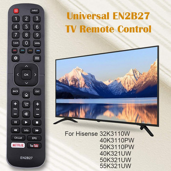 За Hisense Universal EN2B27 TV Smart Black Remote Control Replacement 32K3110W 40K3110PW 50K3110PW 40K321UW 50K321UW 55K321UW