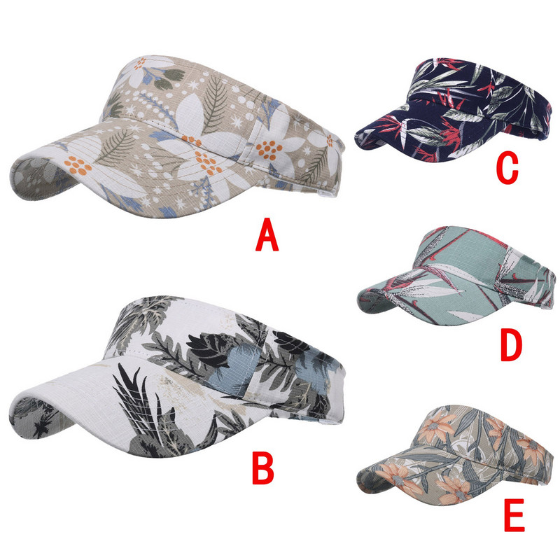 Hip Muški šešir Ženska hmelj Kapa za sunčanje Cvijeće Šešir Modni šešir za plažu Podesive bejzbolske bejzbolske kape Vizir Čačkalica Ženski viziri Ljeto