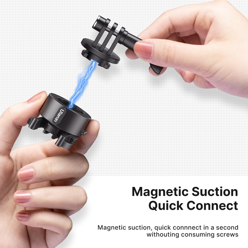 Ulanzi Go Quick II mágneses GoPro gyorskioldó és szerelje fel a kapcsolóadapter alaptartót a GoPro Hero 11/10/9/8/7/6/5 tartozékokhoz