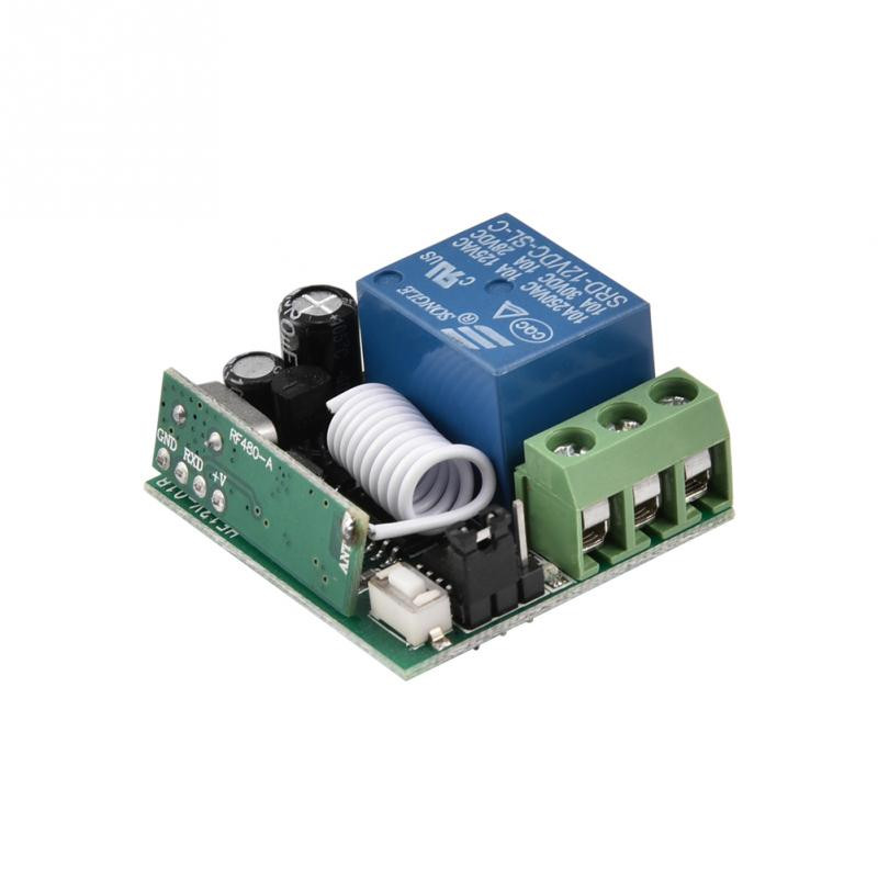 DC 12V egycsatornás relé modul RF vezeték nélküli kapcsoló vevő + távirányító adó DIY Kit vezérlő távirányító