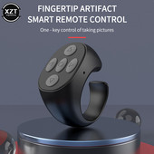 Controler video cu vârful degetelor compatibil cu Bluetooth Dispozitiv de răsturnare a paginii pentru video scurte Telecomandă de la distanță a telefonului mobil Controller de inel