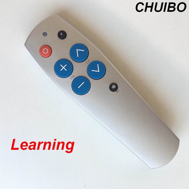 Univerzalni daljinski upravljač za učenje za TV STB DVD BOX DVB rasvjeta, 7 velikih tipki Pametni upravljač Kopirajte kod s originalnog upravljača