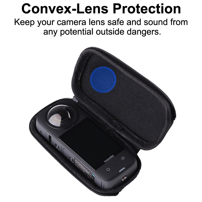Mini carcasă de depozitare pentru Insta360 X3 Protector de ecran pentru cameră sport Husă de protecție portabilă Geantă PU pentru Accesorii Insta 360 X3