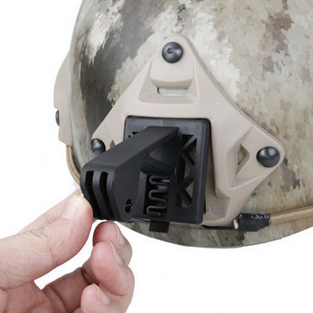 Тактическа стойка за каска за Gopro xiaoyi 4k Excavator ARM Mount NVG Helmet Base Bracket Black Tan за SJCAM