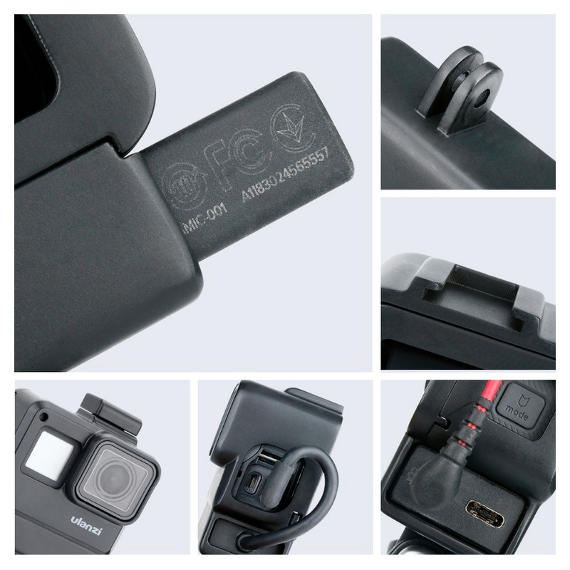 ULANZI V2 za Gopro Camera Cage Case Okvir za Gopro 7 6 5 Akcijska kamera Vlog Dodaci s hladnom obućom za svjetlo mikrofona