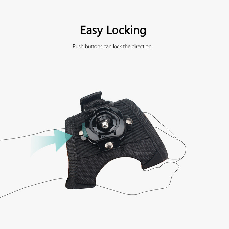 Vamson za Go Pro Dodaci Ronilačka torbica Rotacija od 360 stupnjeva U stilu rukavica Za Gopro Hero 10 9 8 7 6 5 4 za Insta360 za Yi 4k