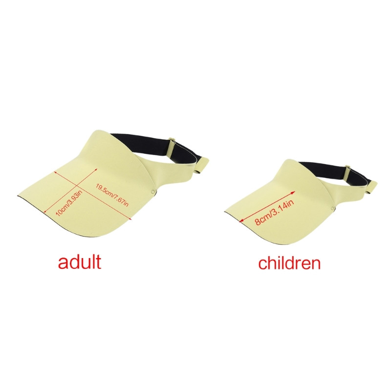 Dječji vizir Ljetni šešir sa šiltom za sunce Kapa za golf Ljetni šešir Zaštita od UV zračenja Vizir za plažu Šešir sa širokim obodom Ženski vizir Podesivi