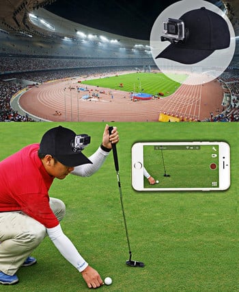 Регулируема платнена шапка за слънце за Gopro Hero 8 7 5 SJCAM SJ7000 SJ6000 M20 Eken H9 H9R H8 Pro Yi 4K SOOCOO Sport Action Camera