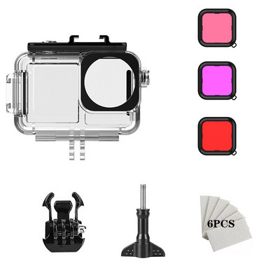 Víz alatti 45M vízálló tok búvárház védőburkolat DJI OSMO Action 3 kameratartozékokhoz