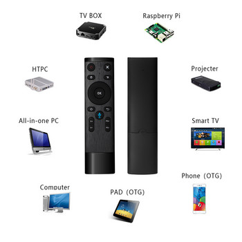 Ασύρματο φωνητικό τηλεχειριστήριο 2,4G Q5 Ελεγκτής γυροσκόπιου 3 αξόνων Air Mouse με δέκτη USB για υπολογιστή Smart TV Android Box