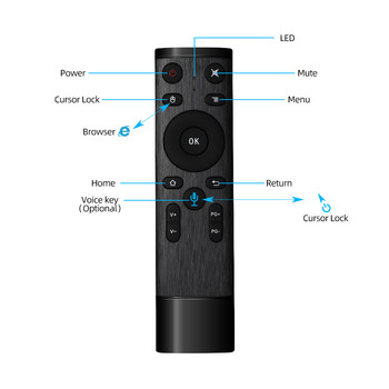 2.4G безжично гласово дистанционно управление Q5 Air Mouse 3 осов жироскоп контролер с USB приемник за компютър Smart TV Android Box
