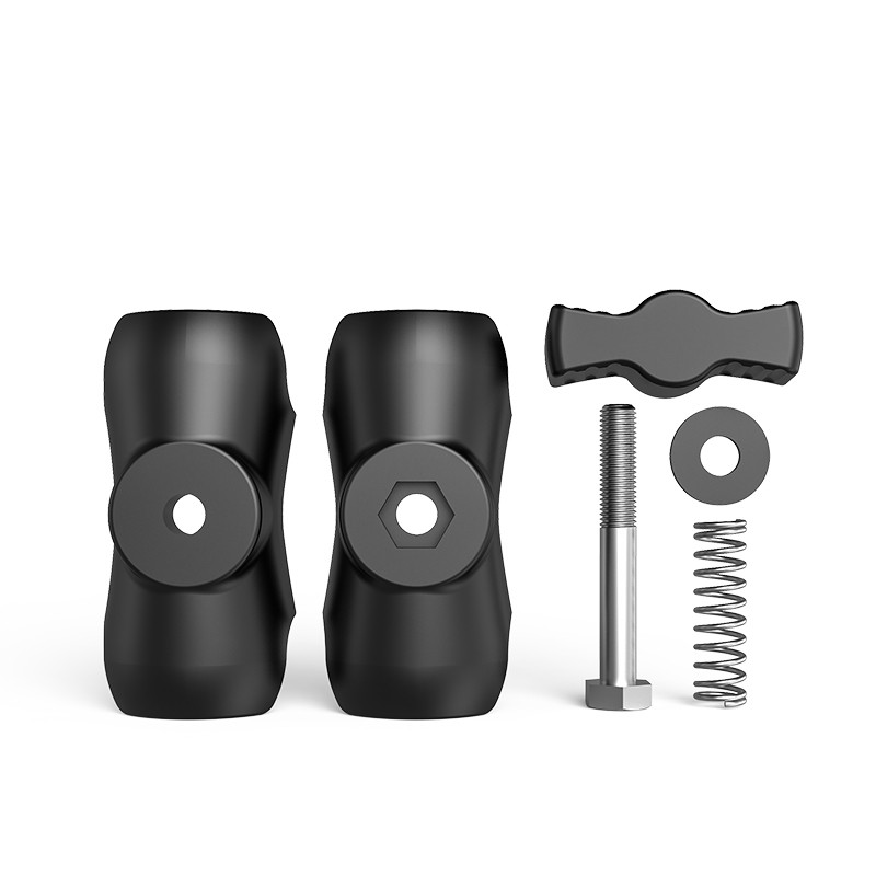 Alumíniumötvözet kettős foglalatú kar 25 mm/1 hüvelykes gömbfej tartó rögzítőbilincshez kerékpár motorkerékpár kamera hosszabbító karhoz