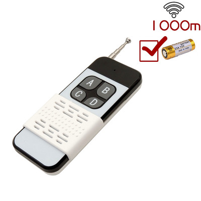 433 Mhz vezeték nélküli RF modul távirányító tanulási kód 1527 távirányító 1/2/4 csatornás nagy hatótávolság 1000 m lámpákhoz Fények kapuajtó