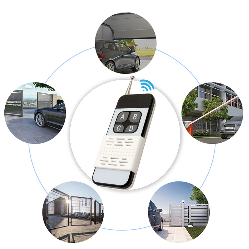 433 Mhz vezeték nélküli RF modul távirányító tanulási kód 1527 távirányító 1/2/4 csatornás nagy hatótávolság 1000 m lámpákhoz Fények kapuajtó