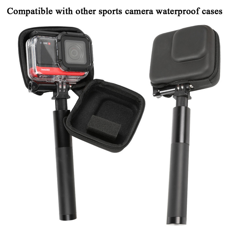 Kietas nešiojamasis dėklas, skirtas GoPro Hero 11 10 9 8 7 6 5 vandeniui atsparus dėklas Mini Shell Bag Box Dji Osmo Action 3 2 Kamera Insta360 One RS R