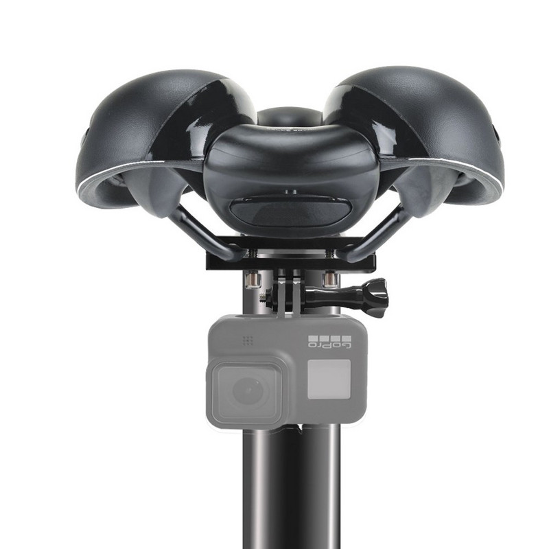 Aliuminio dviračio dviračio balnelis dviračio sėdynės tvirtinimas trikojo laikiklio laikiklio laikiklio adapterio spaustukas, skirtas Gopro Hero 9 7 5 4 SJCAM Yi 4k mijia kamera