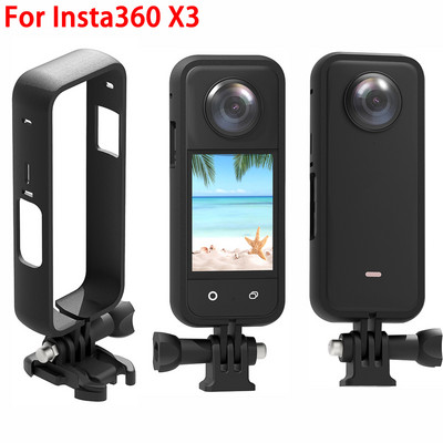 Kameras rāmja korpuss Insta360 X3 cietā apvalka aizsargājoša korpusa korpusam pret krišanu, kameras stiprinājums Insta 360 X3 piederumiem