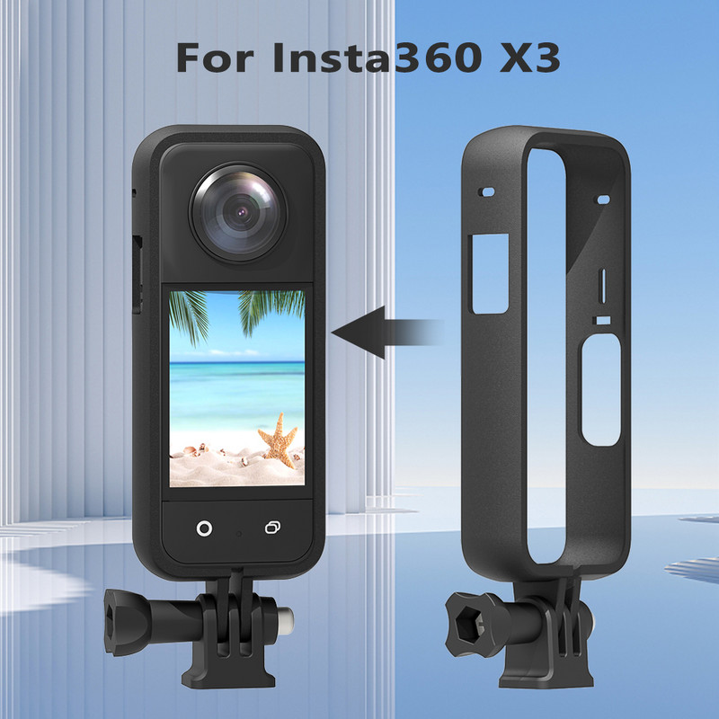 Fényképezőgép keret tok Insta360 X3 Hard Shell védőrekeszhez, leesés elleni akciós kameratartó Insta 360 X3 tartozékokhoz