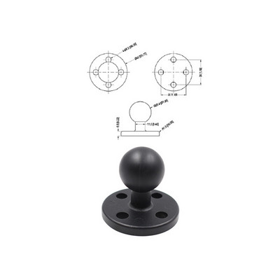 Za Garmin TomTom GPS Ram aluminijska dvostruka utičnica, 1 inčna kuglasta baza, četvrtasta, okrugla dijamantna baza za montažu s AMP uzorkom rupa