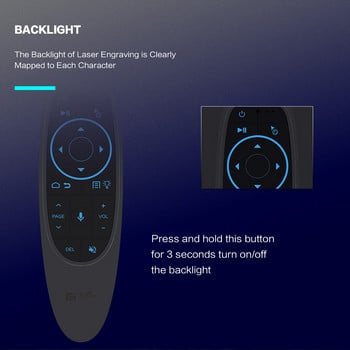 G10S Pro BT Air Mouse Mini Voice Remote Control 2.4G Wireless Smart Backlit Remote Control Gyro Sensing Mic BT5.0 for Smart TV