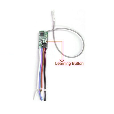 Univerzális távirányító kapcsoló 433 MHz RF relé vevő DC 3,6 V 6 V 12 V 24 V 1 csatornás rádiómodul és jeladó LED lámpához, barkácsolás