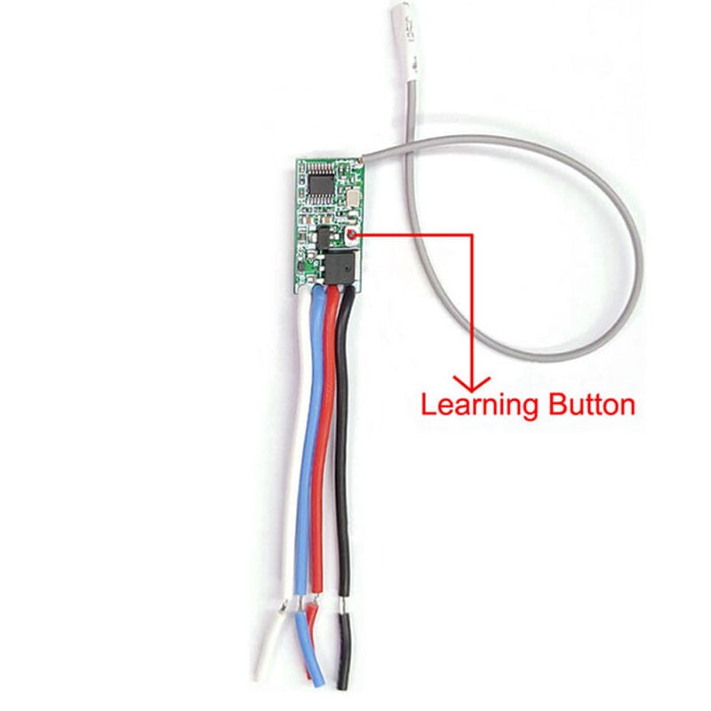 Univerzális távirányító kapcsoló 433 MHz RF relé vevő DC 3,6 V 6 V 12 V 24 V 1 csatornás rádiómodul és jeladó LED lámpához, barkácsolás