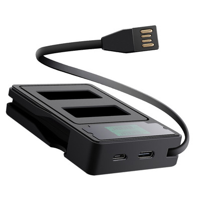 Za GoPro Hero 11 10 9 crni punjač baterije s dva priključka s LCD zaslonom Kabel za punjenje za Go Pro 10 9 GoPro9 Hero9 pribor