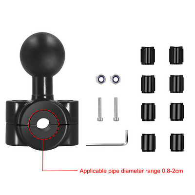 Suport adaptor cu cap bilă de 1 inch, braț de extensie, ghidon pentru motocicletă, frână, ambreiaj, bază de comandă, montare combinată cu șuruburi în U pentru camera Gopro