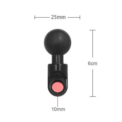 Suport adaptor cu cap bilă de 1 inch, braț de extensie, ghidon pentru motocicletă, frână, ambreiaj, bază de comandă, montare combinată cu șuruburi în U pentru camera Gopro