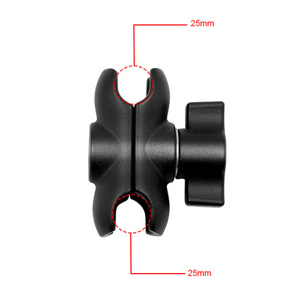 Suport adaptor cu cap bilă de 1 inch, braț de extensie, ghidon pentru motocicletă, frână, ambreiaj, bază de comandă, montare combinată cu șuruburi în U pentru camera Gopro
