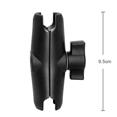 Suport adaptor cu cap bilă de 1 inch, braț de extensie, ghidon pentru motocicletă, frână, ambreiaj, bază de comandă, montare combinată cu șuruburi în U pentru camera Gopro