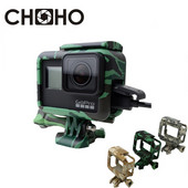 Za GoPro okvir Kućište Shell Protector Kućište Army Green + Lone Screw + Base Mount Za Go Pro Hero 5 6 7 Black Novi dodaci