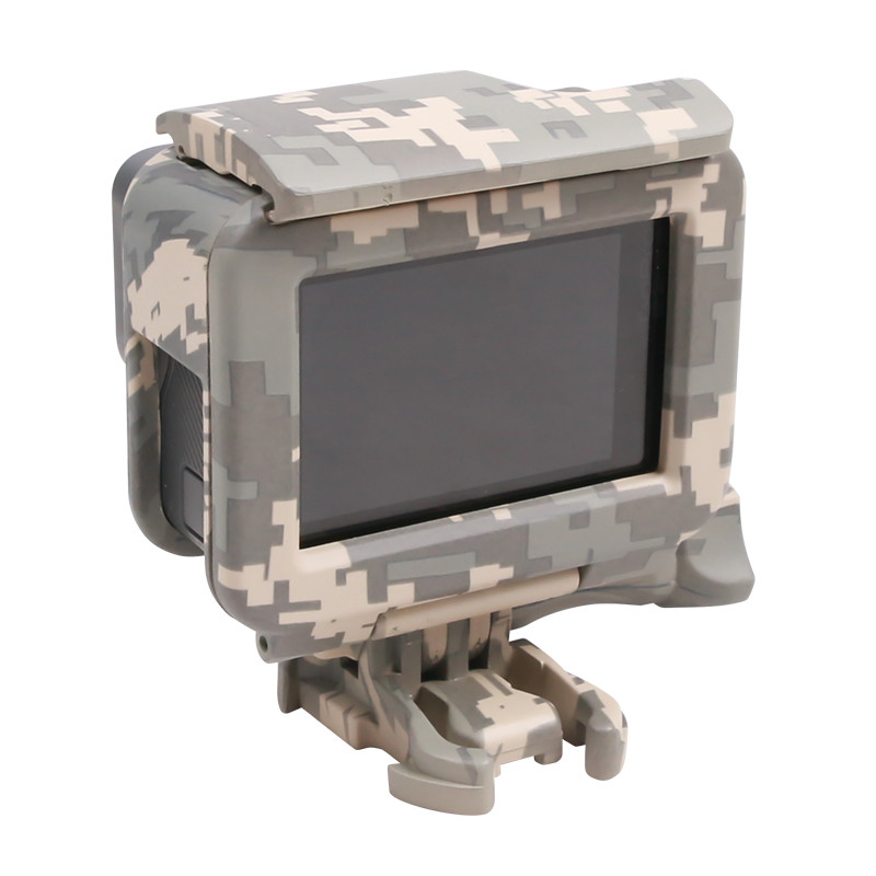 Za GoPro okvir Kućište Shell Protector Kućište Army Green + Lone Screw + Base Mount Za Go Pro Hero 5 6 7 Black Novi dodaci