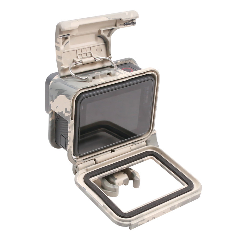 Za GoPro okvir Kućište Shell Protector Kućište Army Green + Lone Screw + Base Mount Za Go Pro Hero 5 6 7 Black Novi dodaci