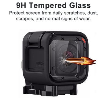 Θήκη πλαισίου για GoPro Session 5 4 Tempered Glass Screen Protector for Go Pro Session 4 5 GoPro Hero 5 Session Camera Accessories