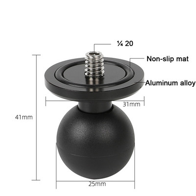 Adaptor de suport fix pentru motocicletă de înaltă rezistență, cu cap sferic de 25 mm, pentru ghidon, pentru oglindă, bază, pentru bicicletă, telefon mobil, suport de montare GPS