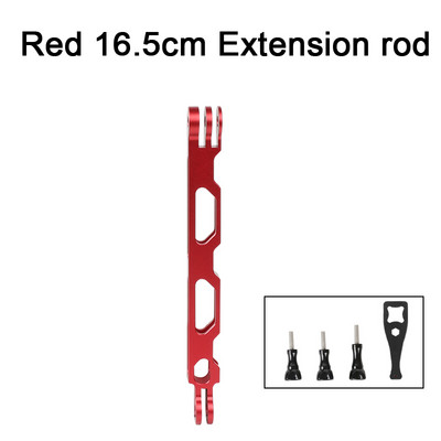 Aliuminio lydinio prailginimo svirtis, metalinė stulpelio tvirtinimo šalmo lazda, skirta Gopro 11/10/9/MAX/8/7/6/5, Insta360 One RS/RX/X2 priedai