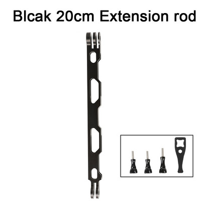 Aliuminio lydinio prailginimo svirtis, metalinė stulpelio tvirtinimo šalmo lazda, skirta Gopro 11/10/9/MAX/8/7/6/5, Insta360 One RS/RX/X2 priedai