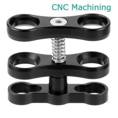 1 collas lodveida tauriņskava, alumīnija sakausējuma niršanas lukturu rokas 360 kronšteina turētāja adapteris Gopro Osmo kameru piederumiem