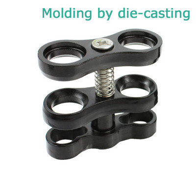 1 collas lodveida tauriņskava, alumīnija sakausējuma niršanas lukturu rokas 360 kronšteina turētāja adapteris Gopro Osmo kameru piederumiem